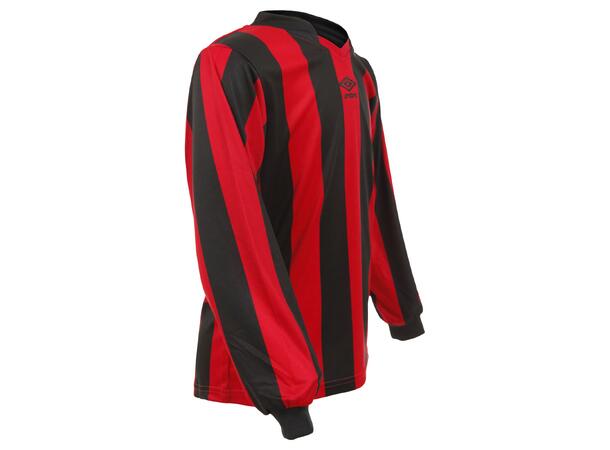 UMBRO Certi Strip Jsy LS Rød/Sort XXL Stripet teknisk spillertrøye 